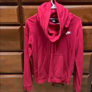 Nike cowl neck hoodie wine burgundy M